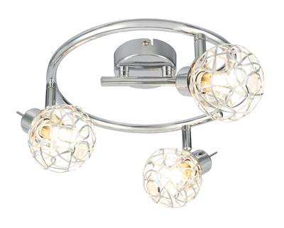Plafoniera 3 faretti direzionabili base rotonda  41963