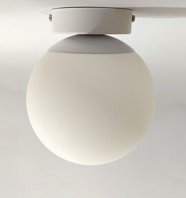 Lampada parete o soffitto con sfera bianca 15cm 8072B PERENZ
