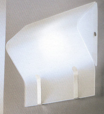 Applique quadrata moderna vetro bianco 25x25cm 3110 DUNA LUCI MODERNE