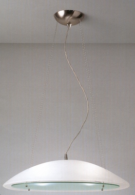 Lampadario moderno vetro bianco ovale 3112 OUTLET LUCI