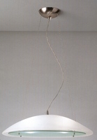Lampadario moderno vetro bianco ovale 3112 OUTLET LUCI