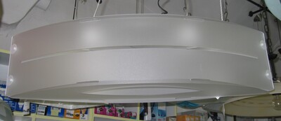 Lampadario grande bianco in acrilico 2 luci E27 salotto camera da letto cameretta 102 BIANCO FLASH