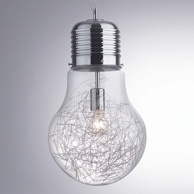 Sospensione grande a forma di lampadina trasparente LUCE MAX SP1 BIG IDEAL LUX