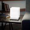 Lampada comodino abat jour LED touch quadra piccola bianca 42816 FABAS