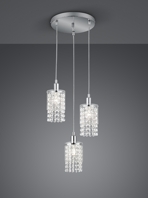 Lampadario a 3 fili con gocce 38835 LUCI MODERNE