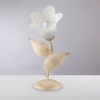 Abat-jour mazzolino avorio oro fiore vetro bianco  42396