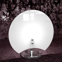 Abatjour comodino o lampada da tavolo vetro bianco petalo rotondo 1114/P CLOVER TOP LIGHT