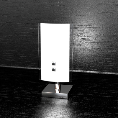 Lampada tavolo rettangolo curvo in vetro lucido stretta 10x20 1076/P LINEAR TOP LIGHT