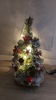 Terza foto Albero di Natale piccolo con addobbi rossi alto 40 cm e luci led