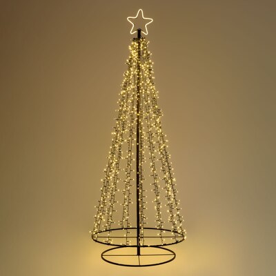 Albero Natale luci led bianco caldo 2 metri a forma di cono con 1254 led 69329 NATALE LUCI E COLORI