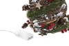 Particolare di Albero Natale a cono filo intrecciato luci led bianco caldo a batteria  42580