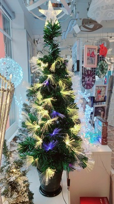 Albero di Natale 100cm a fibre ottiche e 95 led multicolor con flash 48140 NATALE LUCI E COLORI