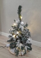 Albero di Natale piccolo con luci e decori argento per interno 39764 NATALE LUCI E COLORI