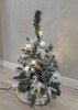 Albero di Natale piccolo con luci e decori argento per interno 39764 NATALE LUCI E COLORI