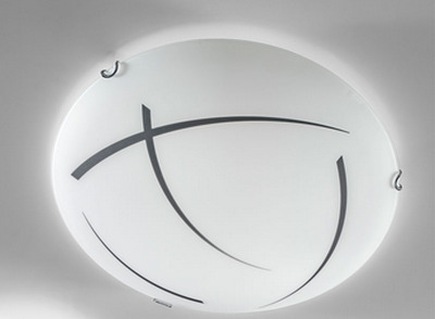 Lampada soffitto decoro nero Segno d.40 6614.40 NERO ANTEA LUCE