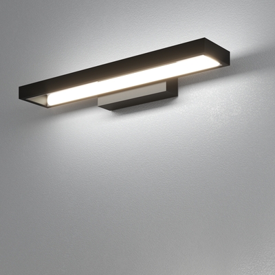 Applique nera moderna led design rettangolare luce naturale calda 1162/AP-NE e 1182/AP-NE FOUR SQUAR
