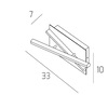 Misure Applique a led piccola da parete adatta camere da letto base rettangolare