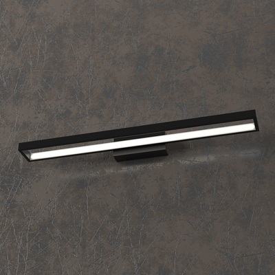 Applique nera lunga 75cm led luce calda o luce naturale 1162/AG-NE e 1182/AG-GO FOUR SQUARES TOP LIG