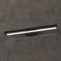 Applique nera lunga 75cm led luce calda o luce naturale 1162/AG-NE e 1182/AG-GO FOUR SQUARES TOP LIG