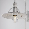Applique metallo bianca effetto antichizzato argento con braccio lungo design vintage CANTINA LUCI E