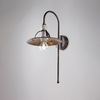 Immagine aggiuntiva di Applique con braccio lungo piattino in metallo bronzato verso il basso  43937