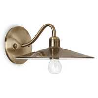 Applique a piattino in metallo bronzato verso il basso CANTINA AP1 BRUNITO IDEAL LUX