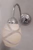 Applique 1 luce braccetto fisso cromo vetro ambra o colorato CAMILLA AP1 AMBRA DUE P