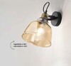Particolare di Applique cappello ambra trasparente direzionabile dettagli bronzo struttura nera  439