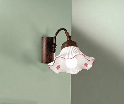 Applique rustica decoro rosso braccetto ruggine  45289