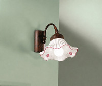Applique rustica decoro rosso braccetto ruggine  45289