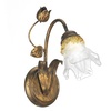 Applique a muro braccetto classica bronzo dorato vetro a fiore 41206 LUCI CLASSICHE
