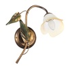Applique classica da parete bronzata vetro a calla sfumato ambra CALLA AMBRA A1 40709 LUCI CLASSICHE