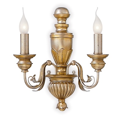 Applique bracci modellati oro classico decorativo 2 luci FIRENZE AP2 ORO IDEAL LUX