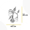 Misure Applique da parete classica 2 luci vetro a calla ambrato