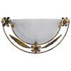 Applique classica a mezzaluna con cornice in metallo ruggine 42291 LUCI CLASSICHE