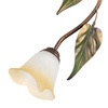 Dettaglio Applique o plafoniera 2 luci decoro foglie