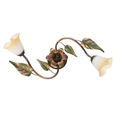 Applique o plafoniera 2 luci decoro foglie 40436 LUCI CLASSICHE