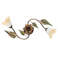 Applique o plafoniera 2 luci decoro foglie 40436 LUCI CLASSICHE
