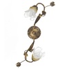 Plafoniera o applique classica bronzata 2 luci vetro ambrato 41208 LUCI CLASSICHE