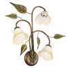 Lampada applique a parete 3 luci ramo di foglie con vetri a calla CALLA AMBRA A3 LUCI CLASSICHE