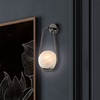 Immagine aggiuntiva di Applique nera goccia di luna in vetro bianco alabastro �€� Stile industrial-chi