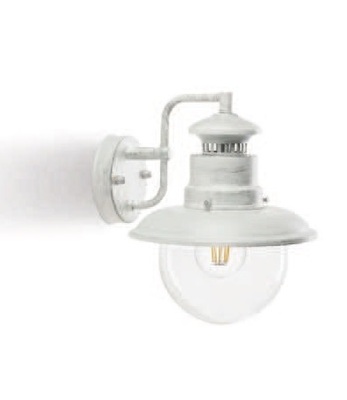 Applique da esterno bianca con striature argento lampara IP44 42186 CALIPSO 590/37 LUCI ESTERNO