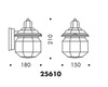 Lampada esterno parete SURYA 25610
