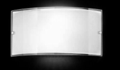 Applique vetro fascia bianco lucido 33cm 6088B PERENZ