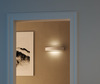 Applique lineare a semicerchio in gesso verniciabile lunga 42cm 2 luci 39717 LUCI GESSO