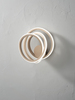 Applique LED 23x25 oro design cerchi concentrici sfalsati  45004