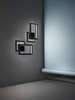 Immagine aggiuntiva di Applique nera atmosfera design led due riquadri luce indiretta  42771