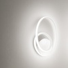 Bianco - Applique LED geometria ghirigoro luce fluida segno continuo DIVA-A-B GEA LUCE
