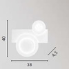 Ulteriore dettaglio di Applique o plafoniera gioco di cerchi luminosi led integrato 38x40cm 30W  438