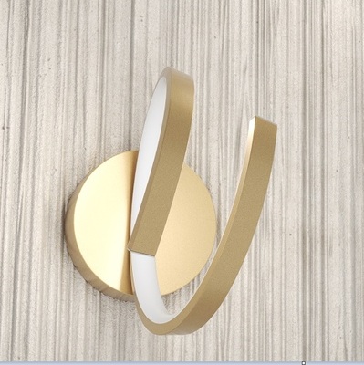 Applique con profilo led anello a ricciolo montatura oro 24x21 1163/A-GO TOP LIGHT